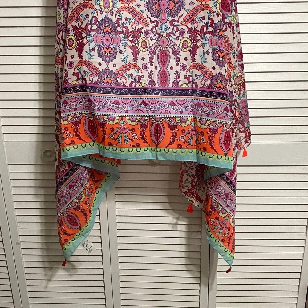 Aldo Colorful Bohemian Scarf with Tassels